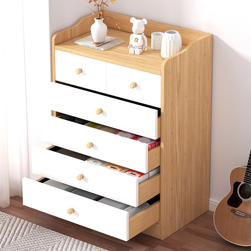 Scandinavian Kids Furniture Wood Nursery Dresser for Bathroom