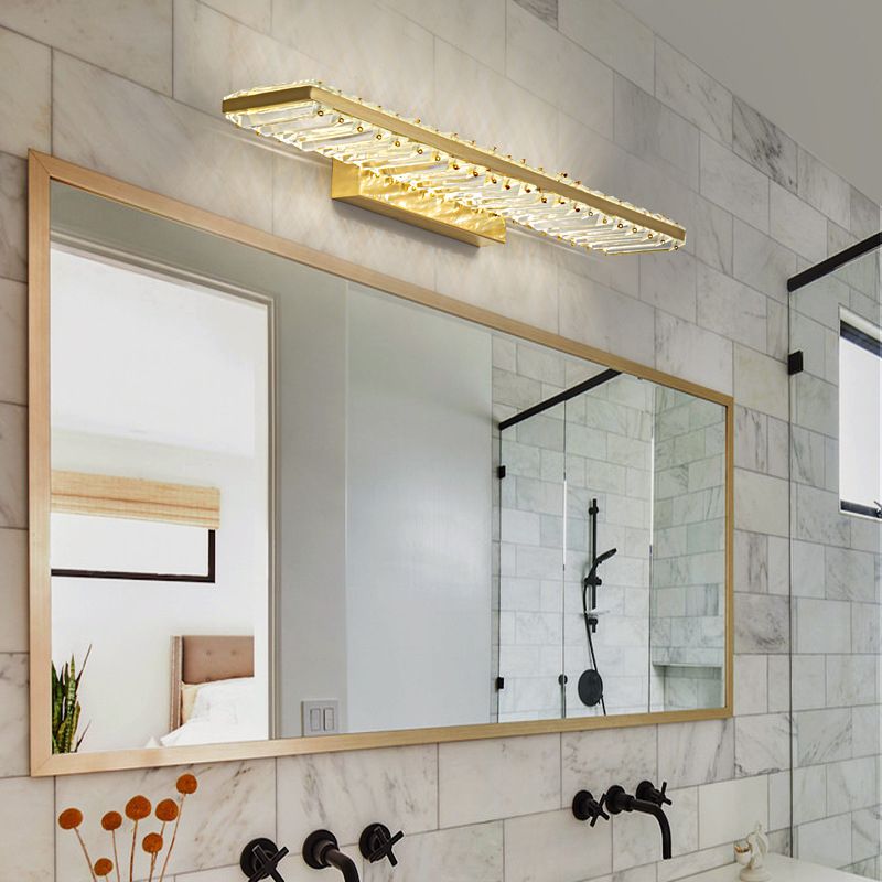 Modern Geometric Vanity Wall Lights Crystal 1-Light Vanity Wall Light Fixtures