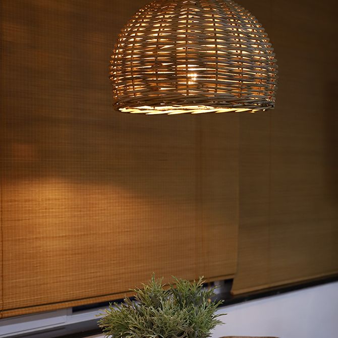 Rattan Bird Nest Nest Hanging Light Hanging Hand Weaving Coffee Shop Freet