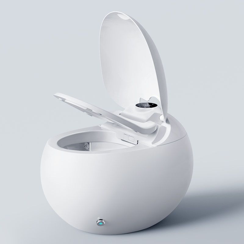 21.25" H Electronic Toilet Elongated Floor Mount Bidet in White