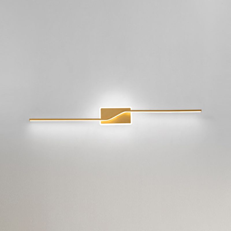 Contemporary Vanity Lights Metal Wall Light Fixtures in Gold for Bathroom