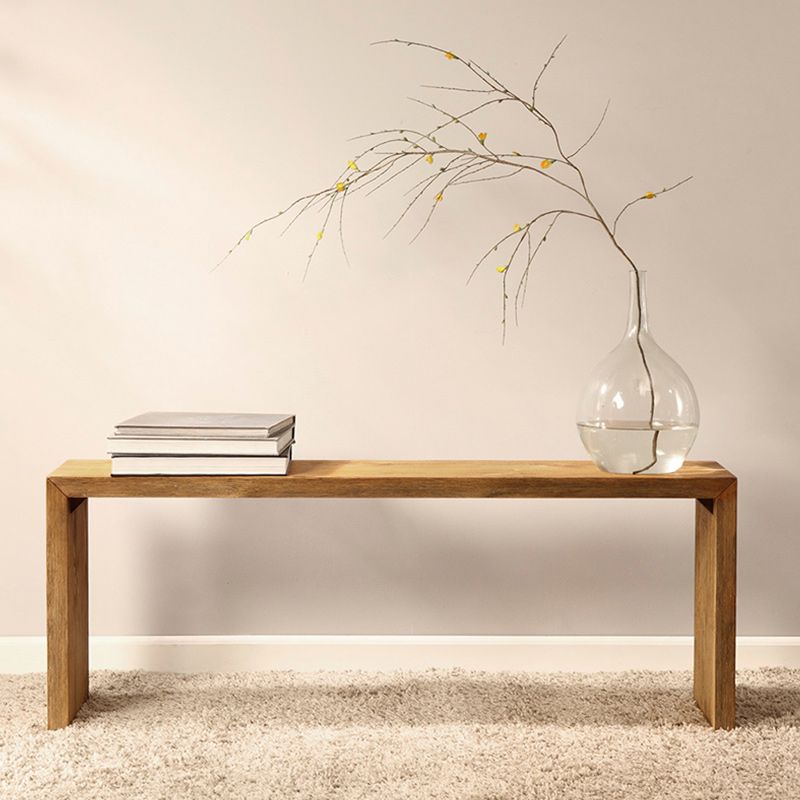 Modern Pine Bench Rectangle Solid Color Bench for Home Office