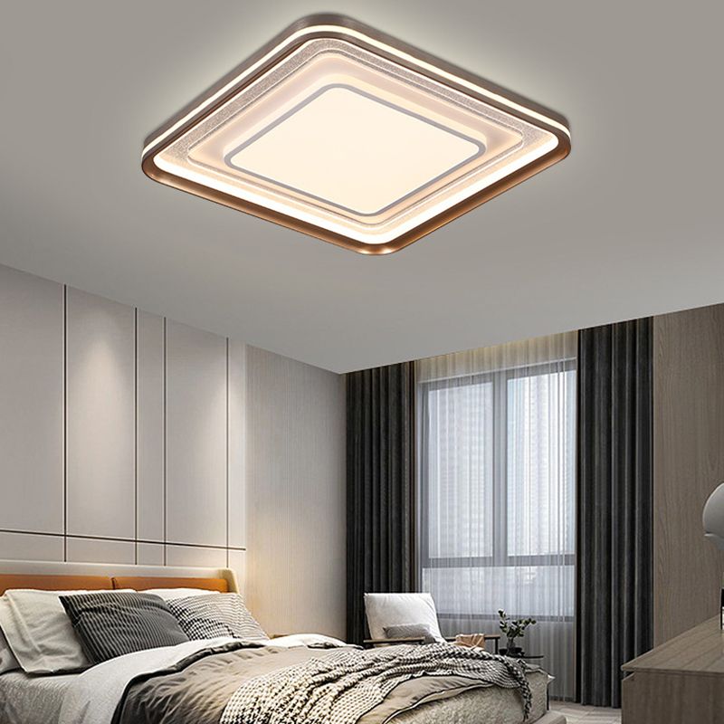 Modern Geometric Flush Mount Metal 1 Light Ceiling Light for Living Room