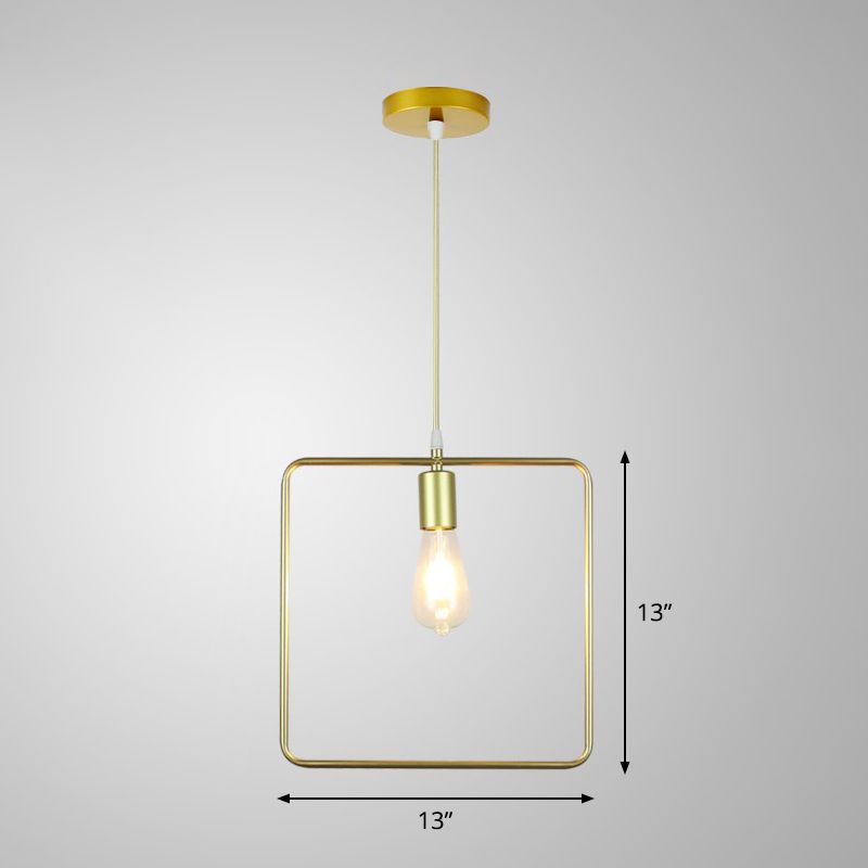 Gouden kooi frame hanglamp lampje Noordse metalen 1 lamp eetkamer ophanging licht