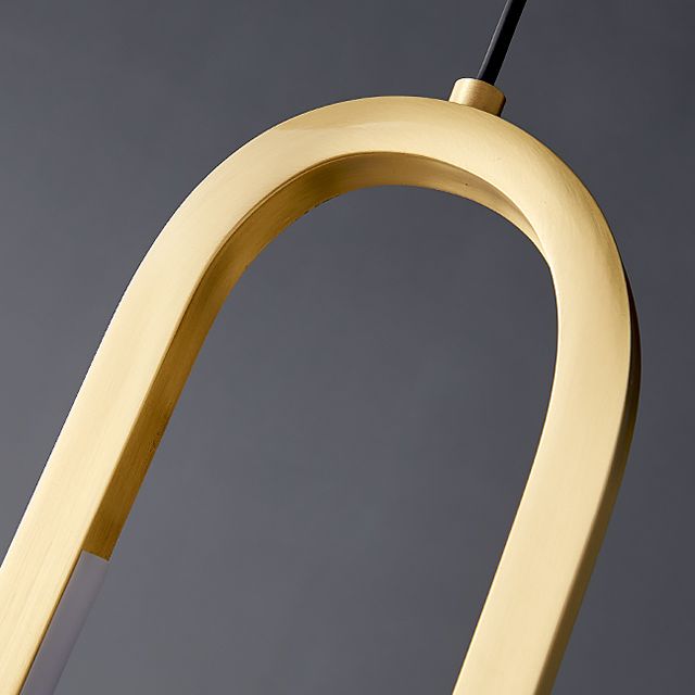 Brass Curved Linear LED SIGNORE SEMPLICITÀ METALE METALE AMPILE LEGUE PER LA SOGGIO