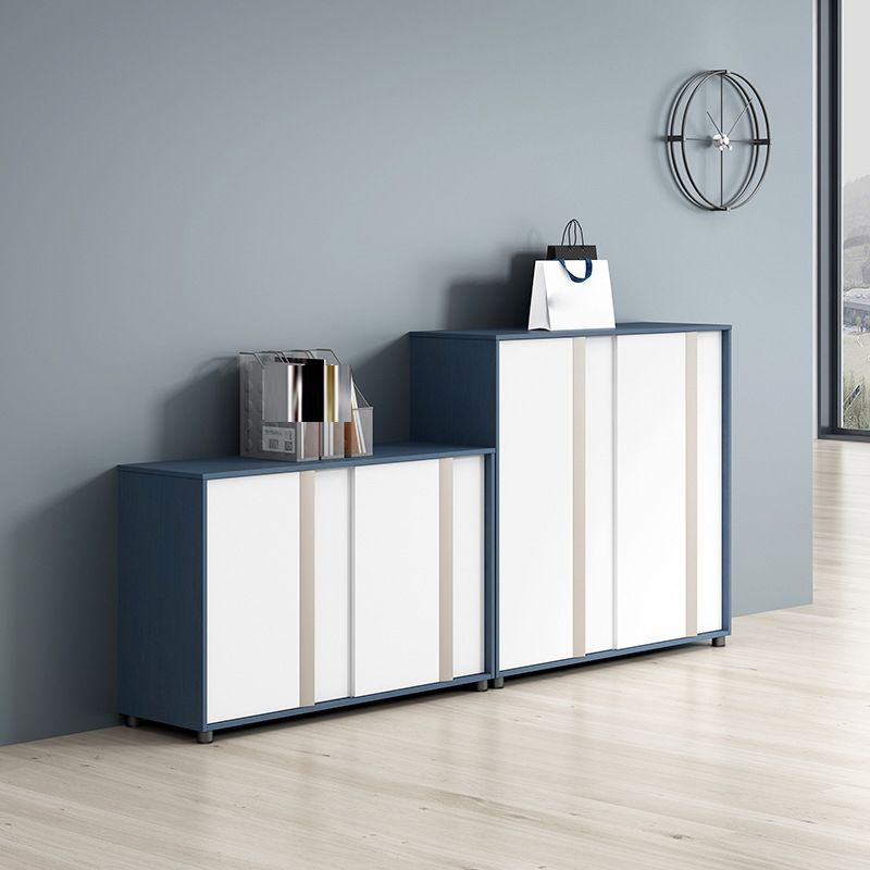 Coastal Lateral File Cabinet Color Block Filing Cabinet for Home or Office