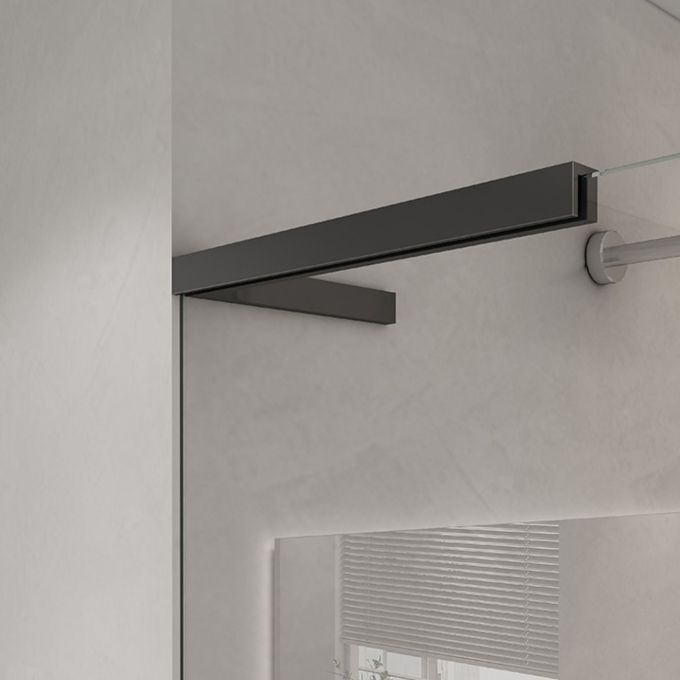 Extremely Narrow Frameless One-line Tempered Glass Shower Door