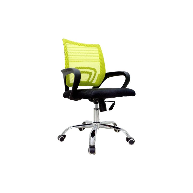 Fixed Arms Office Chair Contemporary Mid Back Home Task Chair