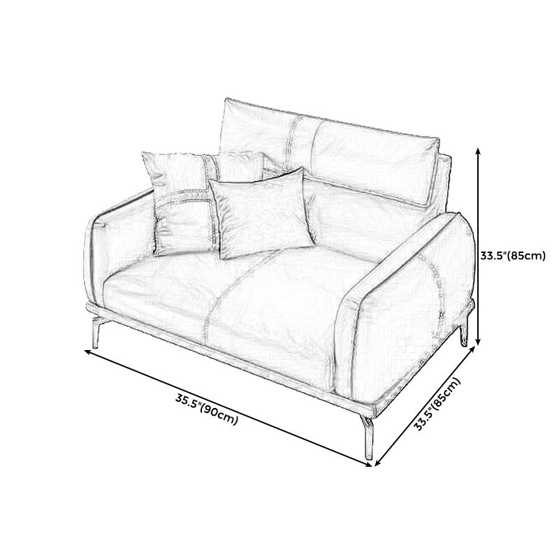 Marco negro estilo moderno con almohada contra asiento de cuero/cuero