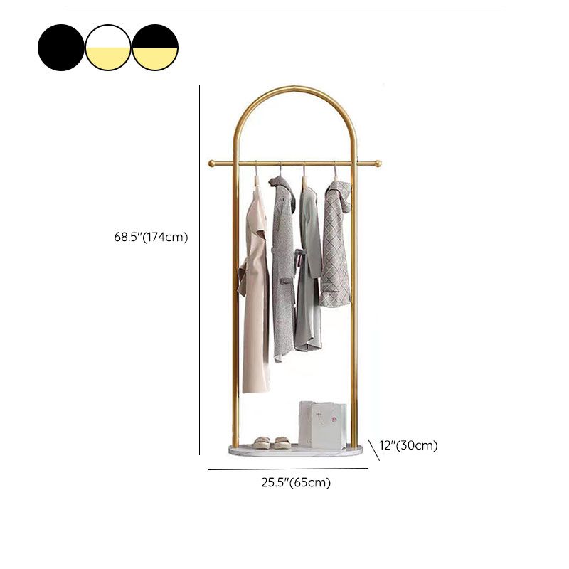 Basic Metal Coat Hanger Marble Bottom Hooks Coat Rack for Living Room