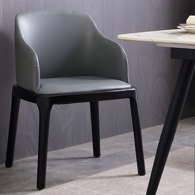 Contemporary Side Dining Chairs Faux Leather Kitchen Chairs for Home