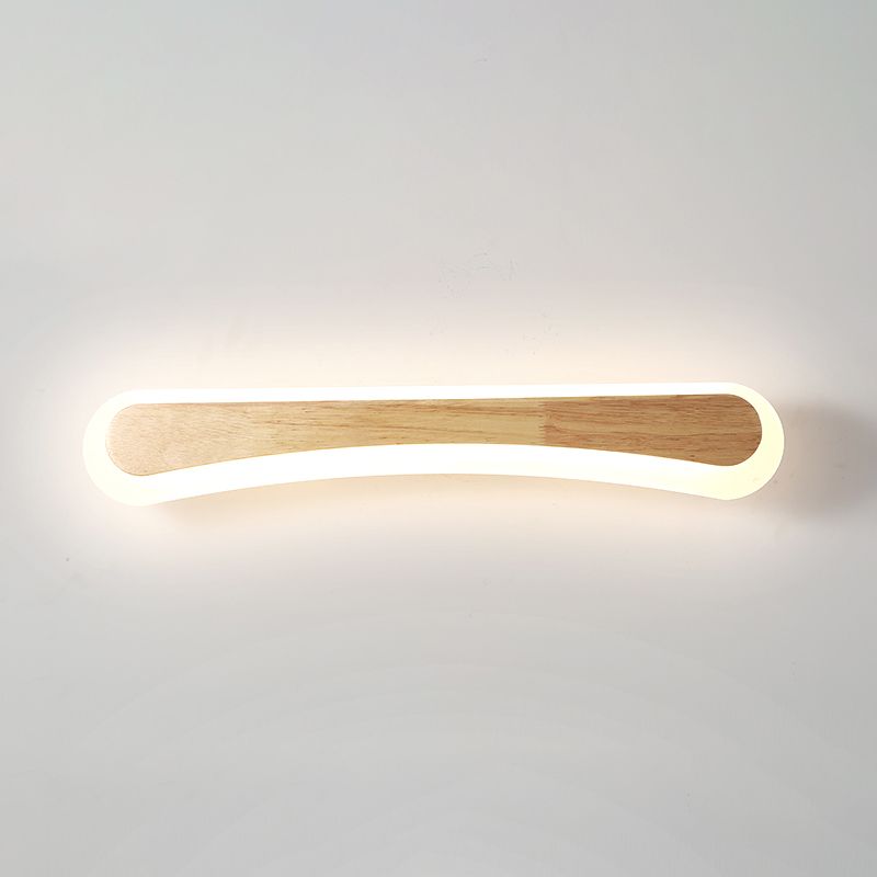 1 luces de pared de tocador lineal claro estilo moderno tocador de madera apliques de pared