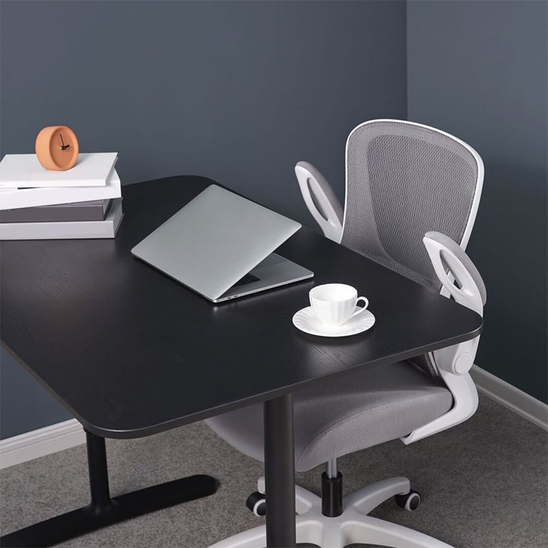 Removable Arms Desk Chair Modern No Distressing Ergonomic Slide Chair with Wheels