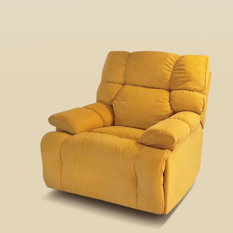 Contemporary Faux Leather Standard Recliner with Tufted Back