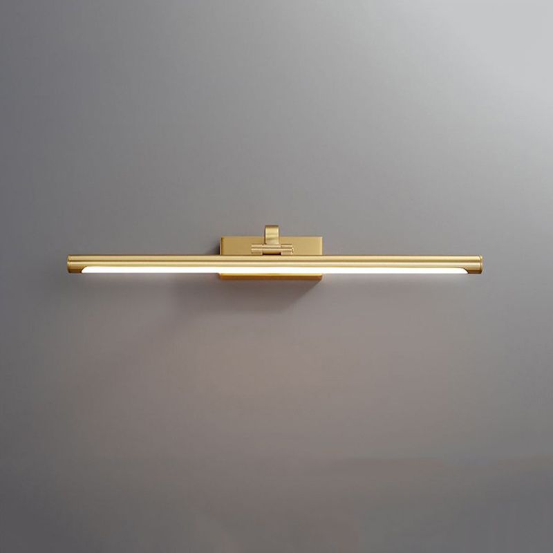 LED Mirror Front Light Modern Gold Vanity Light with Acrylic Shade for Bathroom