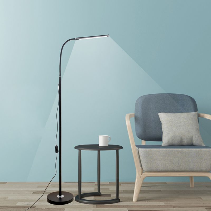 1-Light Modern Linear Floor Lamp Metal LED Floor Light for Living Room