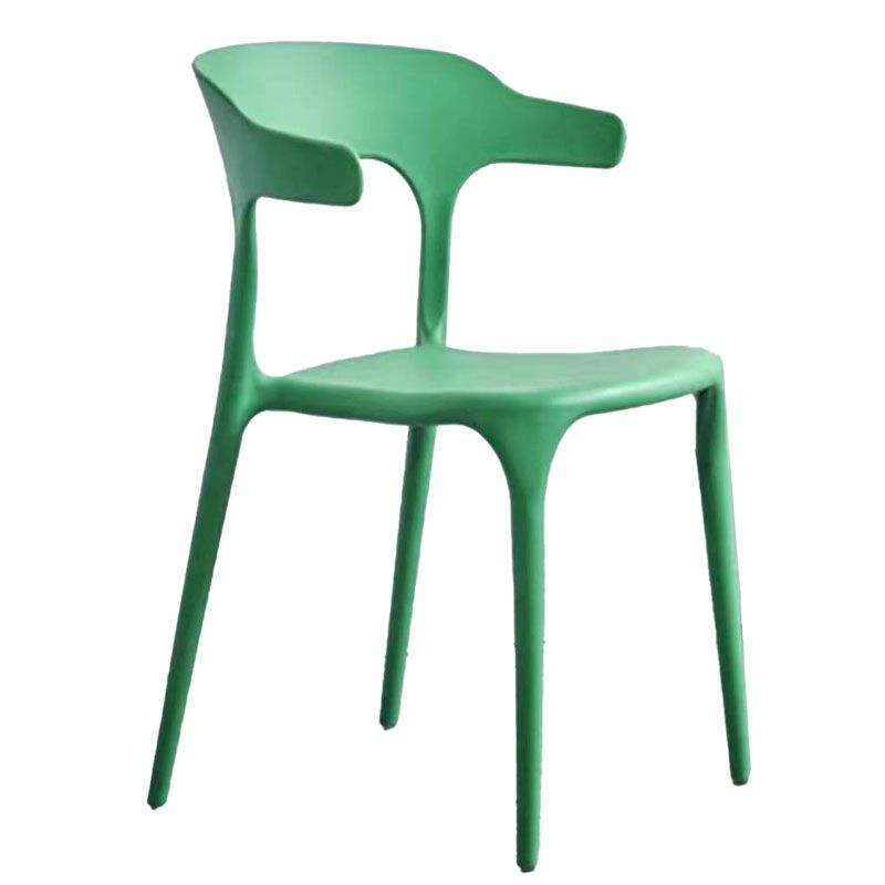 Contemporary Style Chair Kitchen Armless Chair with Plastic Legs