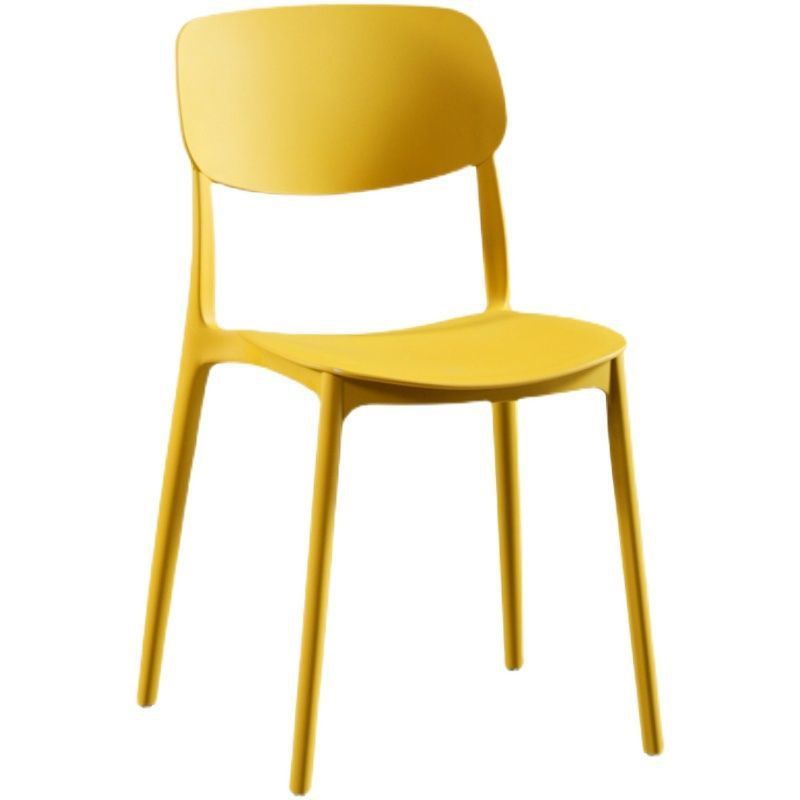 Nordic Chair Dining Armless Chairs for Kitchen with Plastic Legs