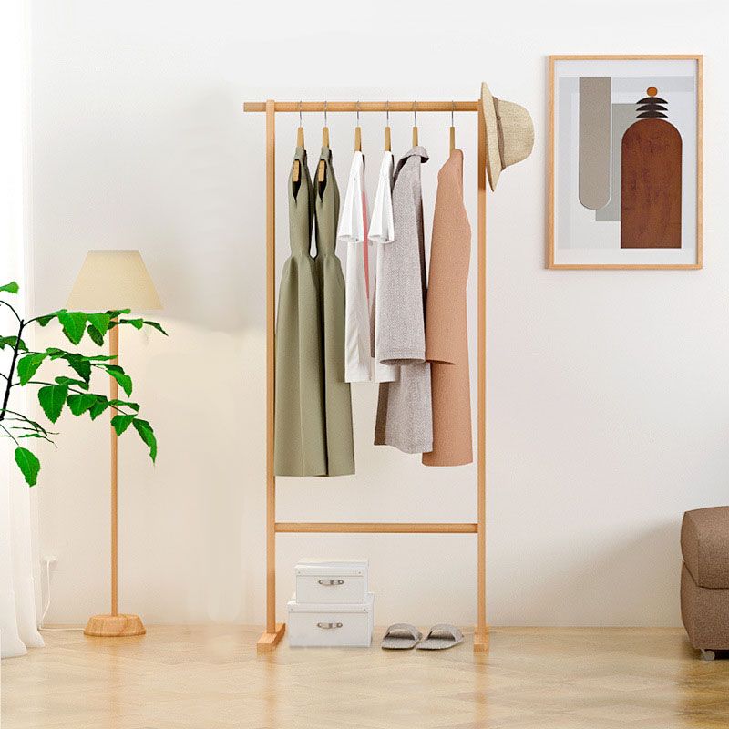 Solid Wood Modern Coat Rack Hooks and Hanging Rail Hallway Coat Hanger