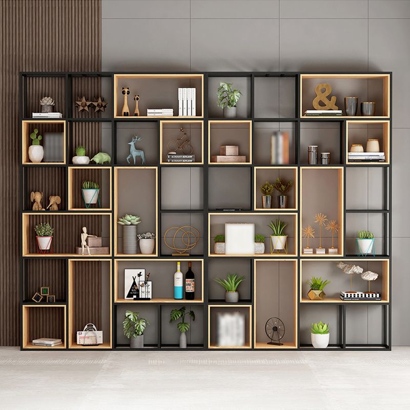 9.84"W Bookshelf Industrial Style Open Back Bookcase for Home and Office