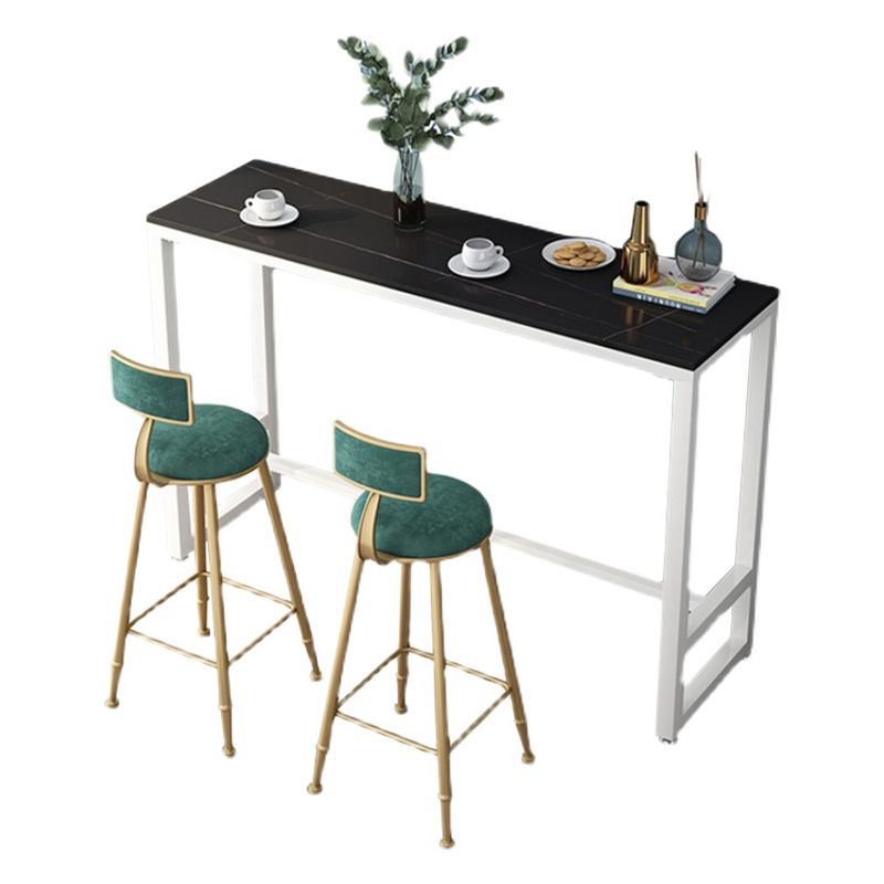 Modern Style Bar Table Stone Top 42-inch Height Pub Table for Dining Room