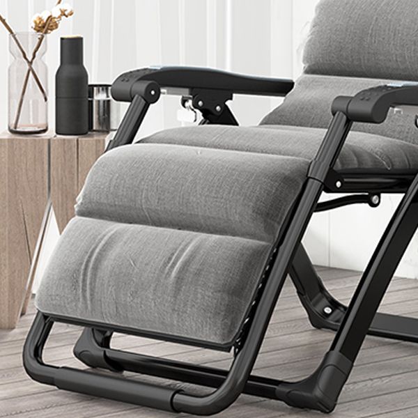 Contemporary Standard Recliner with Removable Cushions and Metal Legs