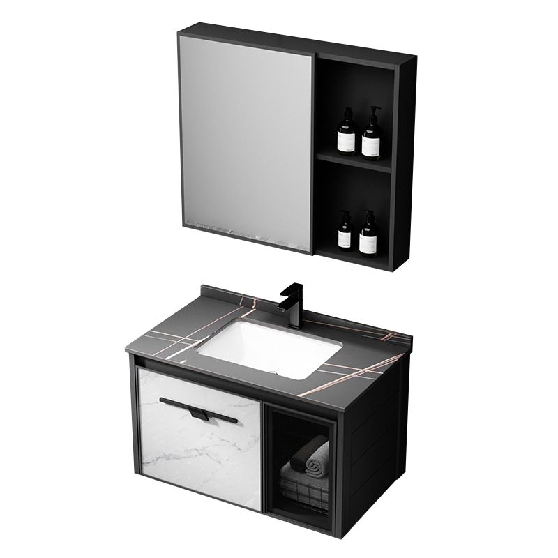 Modern Bathroom Vanity Set Aluminum Single-Sink Bathroom Vanity