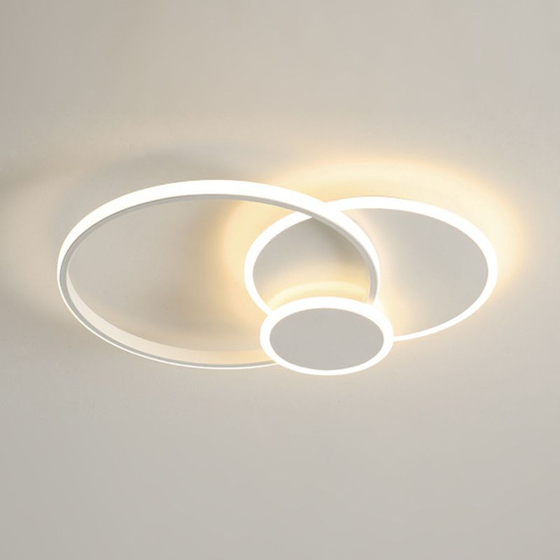 LED Flush Mount Lighting Contemporary White Ceiling Light for Room