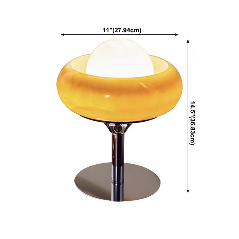 Contemporary Style Unique Shape Table Lamp Glass 1-Light Nightstand Lamp