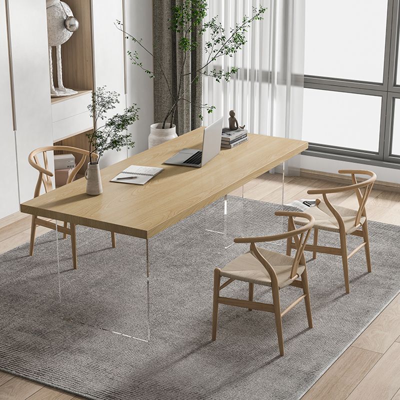 Rectangle Office Table Industrial Solid Wood Home Working Desk