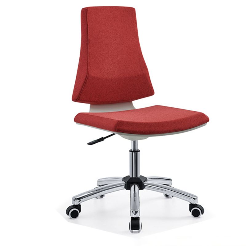 Mid Back Home Office Chair Modern Armless Upholstered Conference Chair