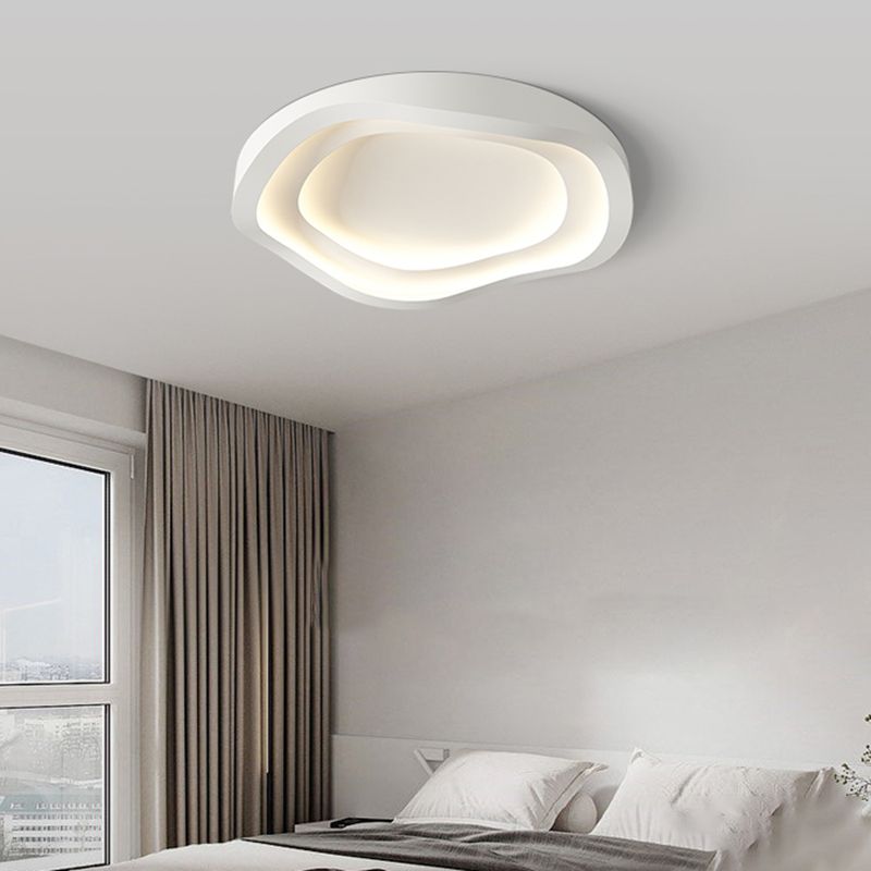 Nordic Ceiling Light Fixture White LED Flush Mount for Bedroom