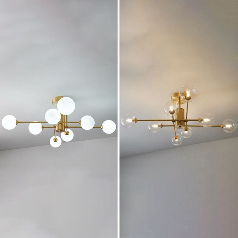 Modernism Sputnik Ceiling Light Globe Shaded Lighting for Hallway Foyer