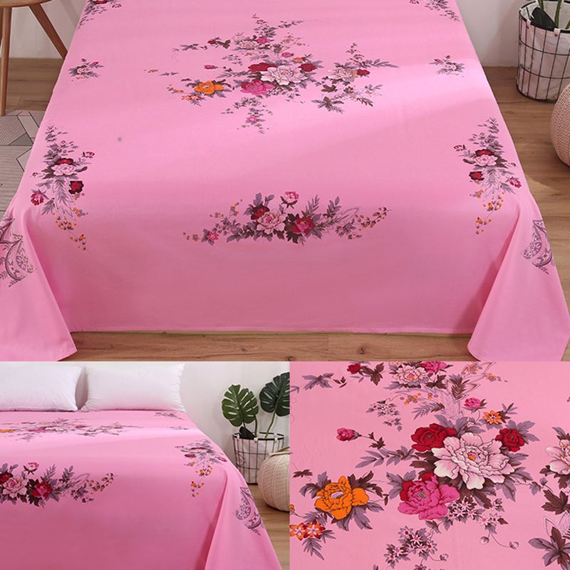 Sheet Sets Cotton Floral Printed Breathable Super Soft Wrinkle Resistant Bed Sheet Set