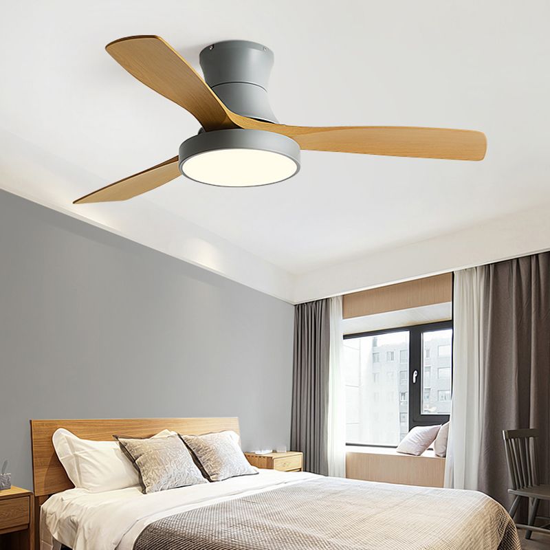 Fan Shape Metal Ceiling Fan Kid Style 1 Light Ceiling Mount Fans Fixture for Bedroom