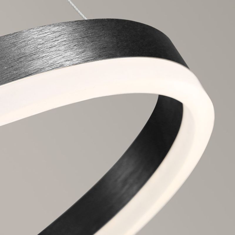 Contemporary Circle Shape Pendant Chandelier Metal 1-Light Pendant Lighting