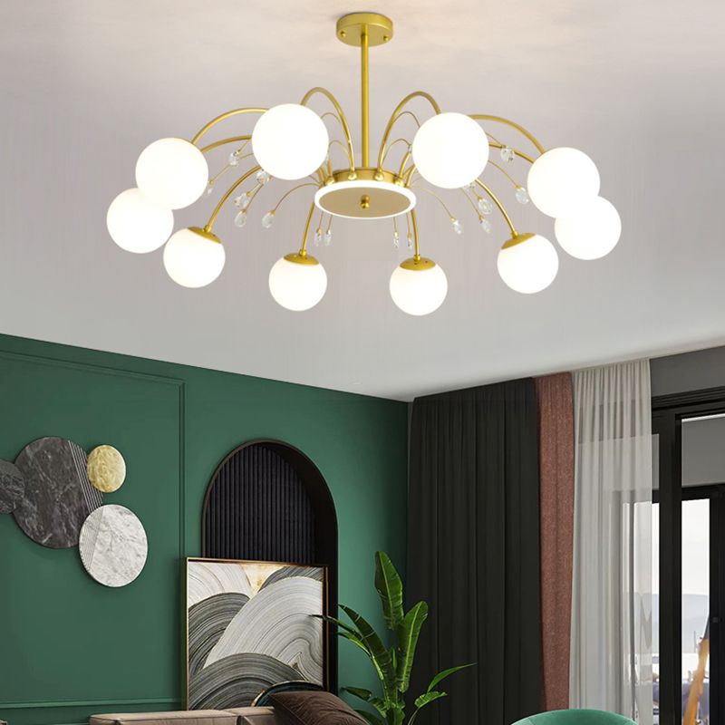 Modern Globe Shape Chandelier Glass Multi Light Chandelier Pendant for Dining Room