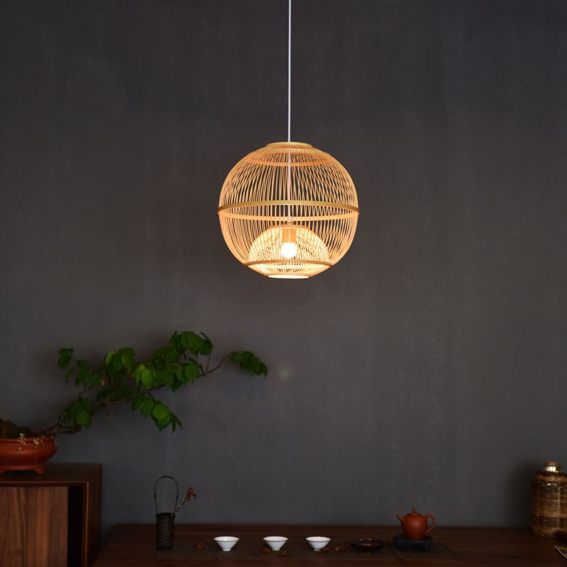 MODERNE MODIQUE BAMBOO PROSITIF LAMBE FORME 1 LUMIÈRE LUMINE BAMBOO PENDANT POUR LE SOIR