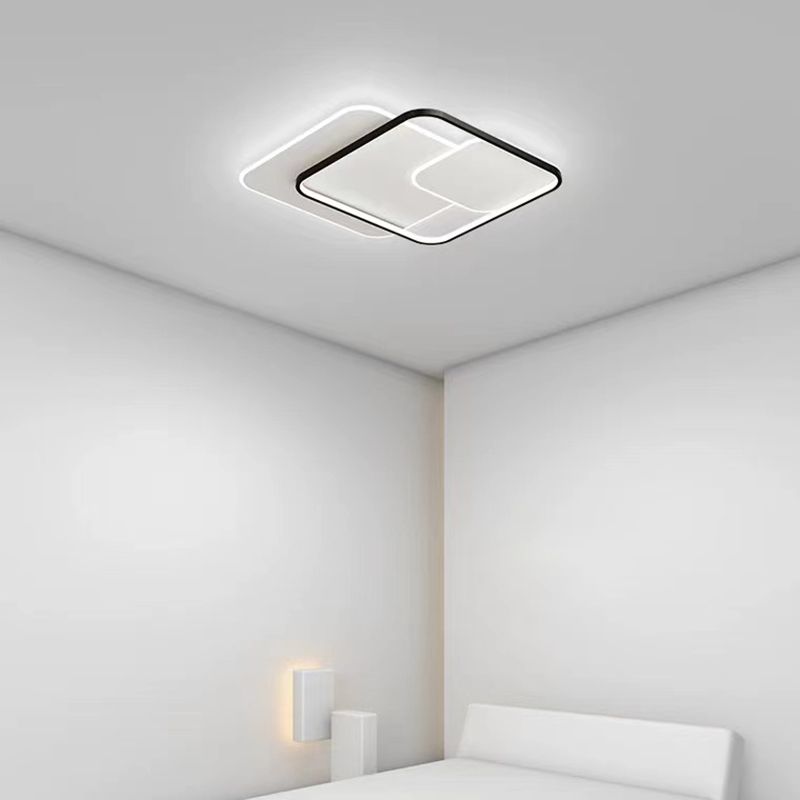 Multiple-Light Square Flush Mount Ceiling Light Modern Metal Flush Mount Lighting