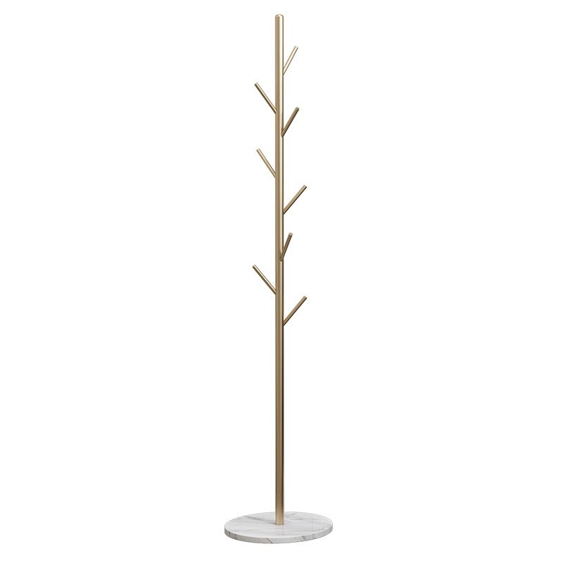 Modern Hall Stand Metal Free Standing with Hooks Entry Hall Tree