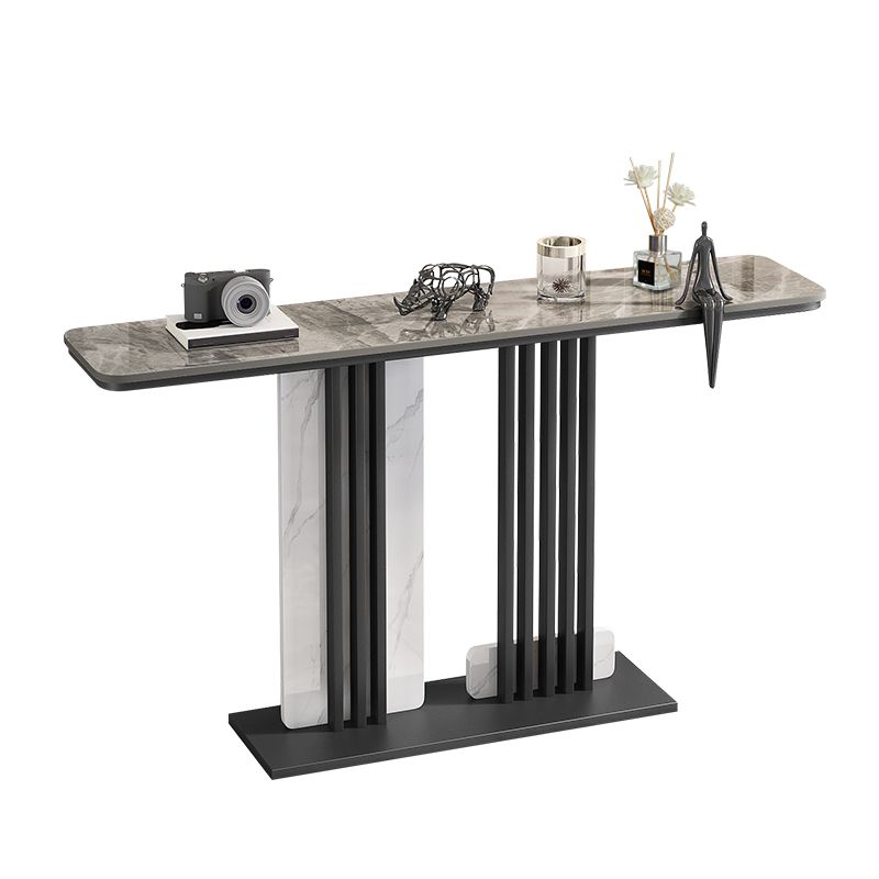 Contemporary Slate Sofa Table Scratch Resistant Stain Resistant Console Table