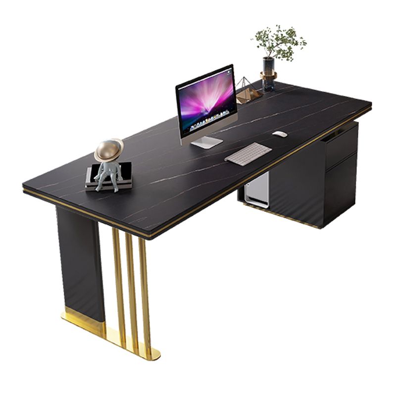 27" Wide Glam Executive Desk 1-drawer Rectangular Office Desk