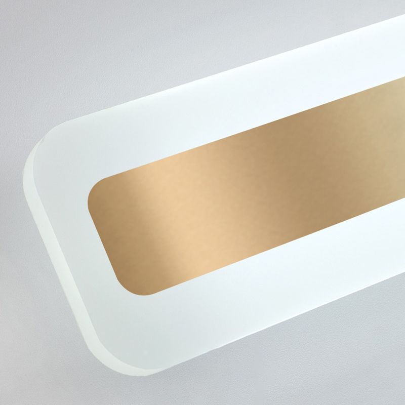 Modern Simple Style 1-Light Linear Shade Wall Sconce Mirror Wall Lighting in Gold