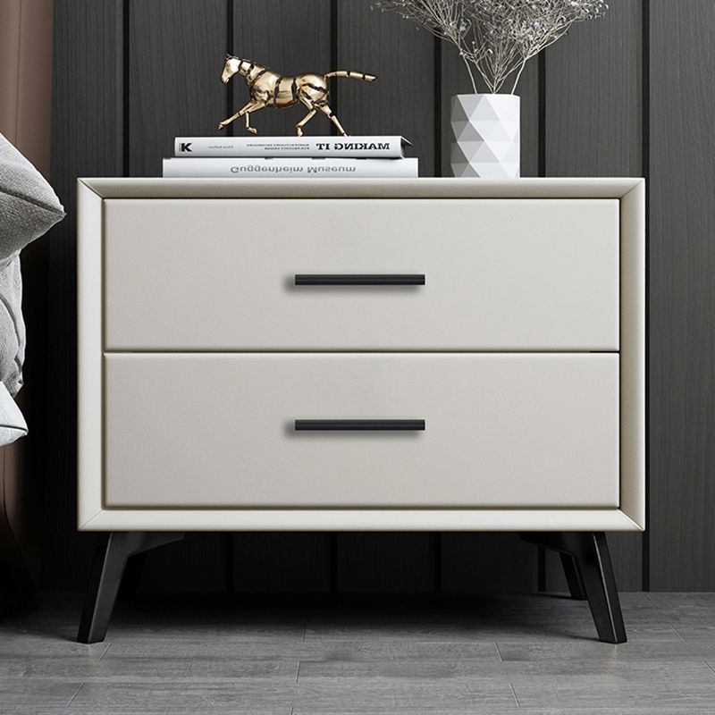 Modern Bedside Cabinet Solid Wood Night Table with 2 Drawers