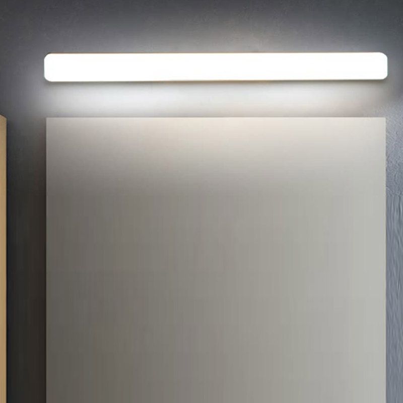 Modern Plastic Vanity Light Strip 1 Light Mirror Light in White for Bathroom