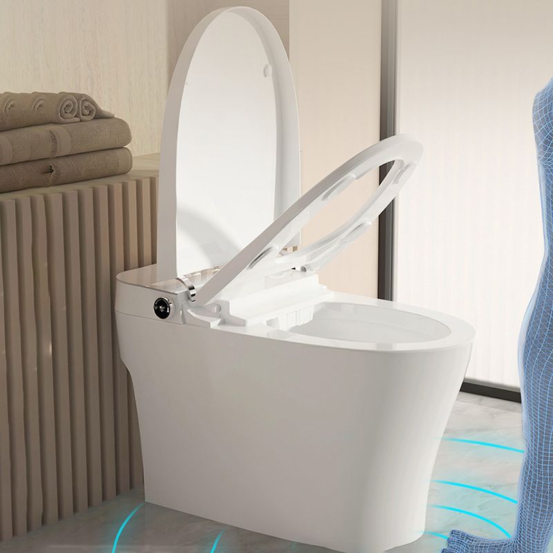 Minimalistic White Temperature Control Bidet Elongated Toilet Seat Bidet with Heated Seat