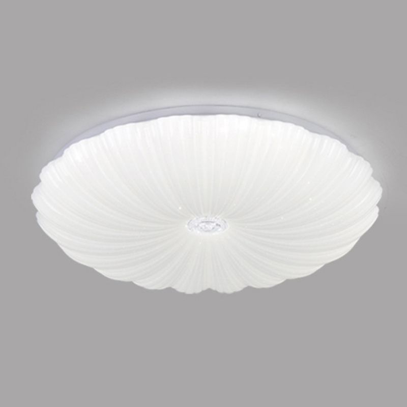 LED Modern Metal Flush Mount Shell Shape Ceiling Light with Acrylic Shade for Living Room