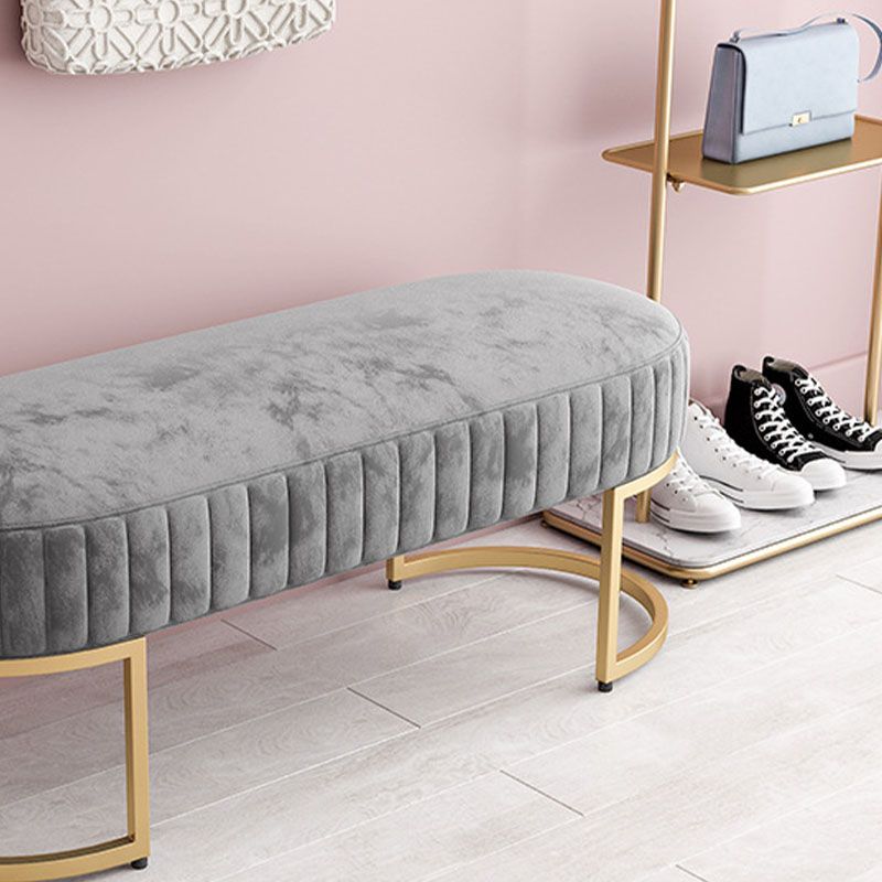 Glam 15" W Seating Bench Solid Color Cushioned Entryway and Bedroom Bench