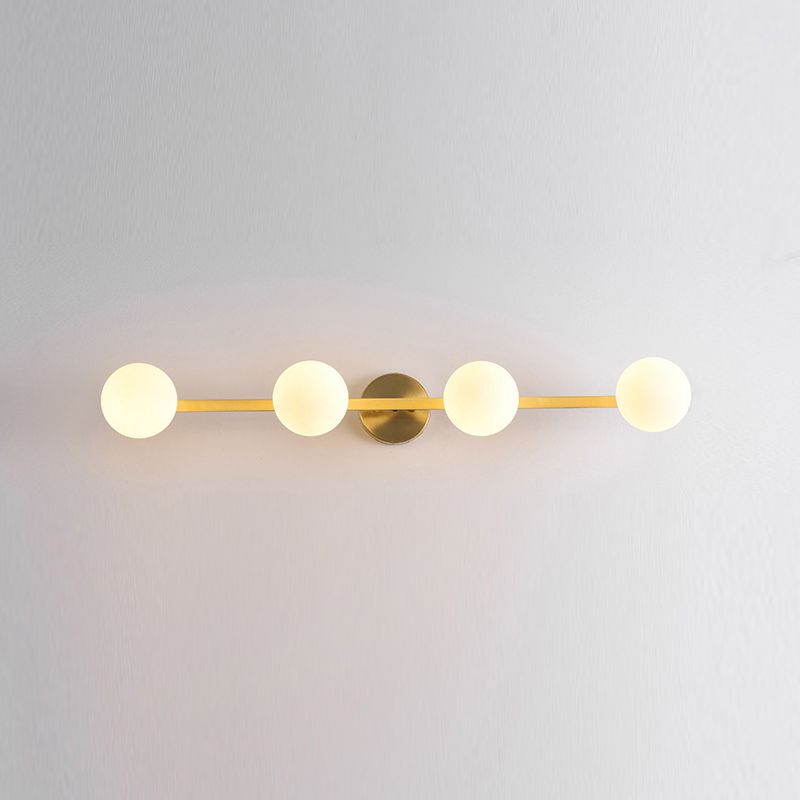 Postmodern Vanity Light Strip Glass Ball Vanity Lighting Fixture for Bathroom