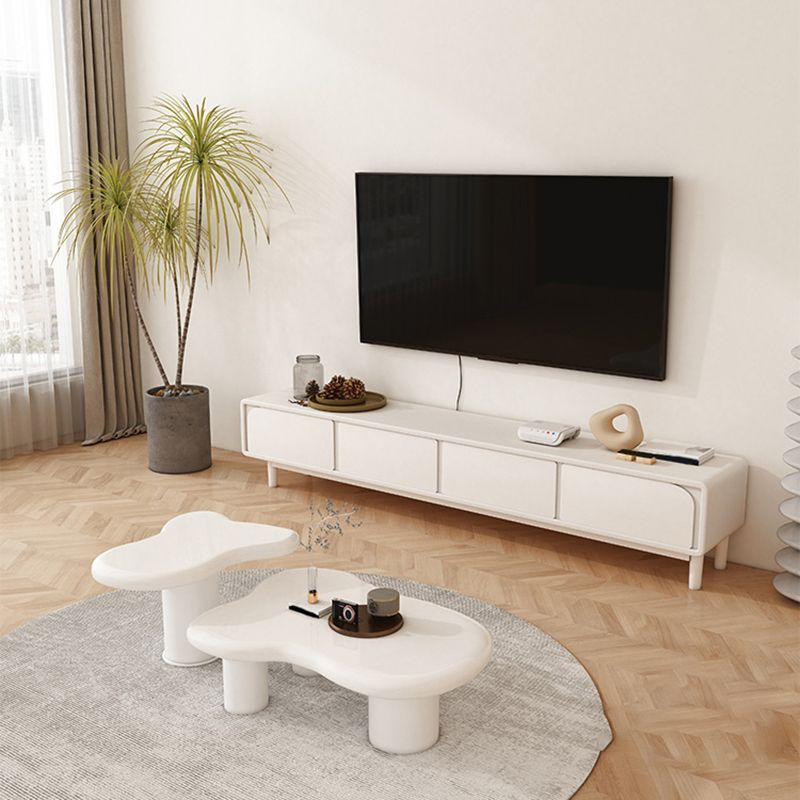 Modern Media Console TV Stand Wooden TV Stand Console with Drawers